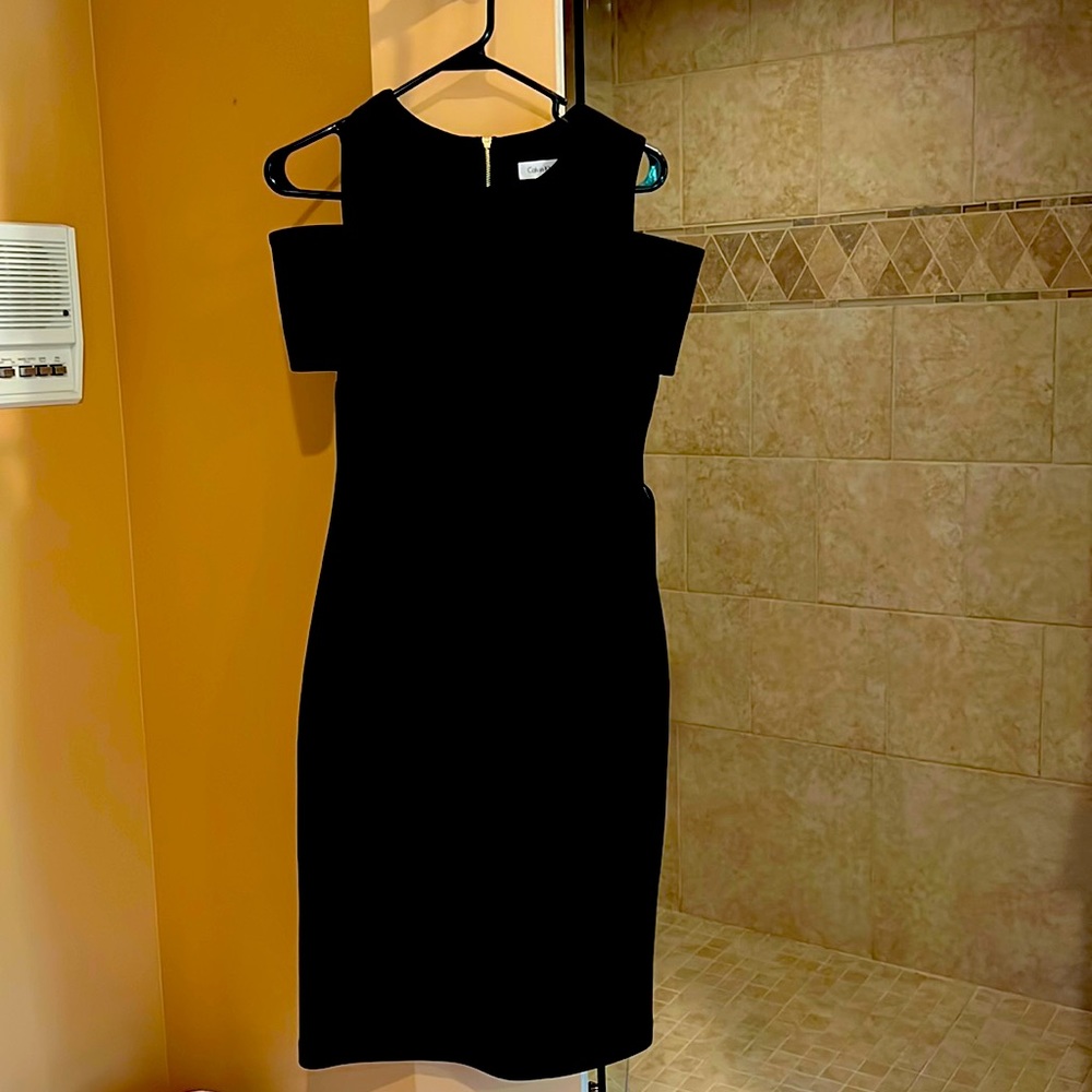 Black dress cap sleeves